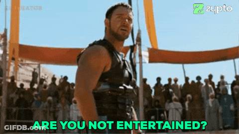 Man Before Crowd Are You Not Entertained GIF
