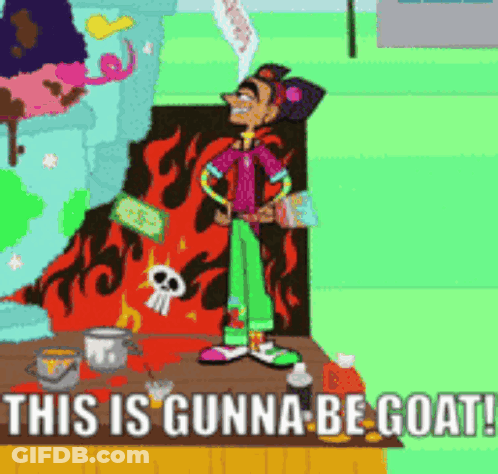 Man Before Painting Saying This Is Gunna Be Goat GIF