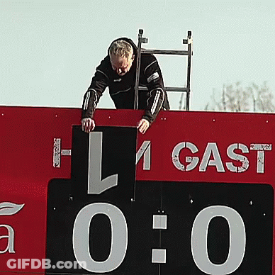 Man Before Scoreboard Home 20 Away 0 00:37 GIF