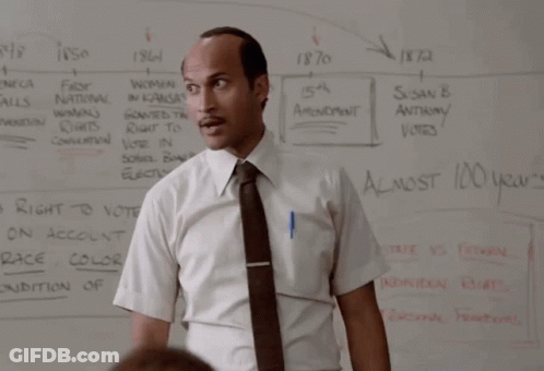 Man Before Whiteboard Saying There He Is GIF