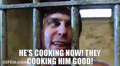 Man Behind Bars Says He's Cooking Now GIF
