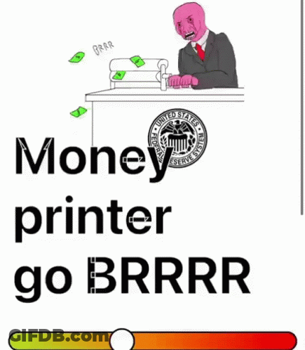 Man Behind Desk Money Printer Go Errr GIF