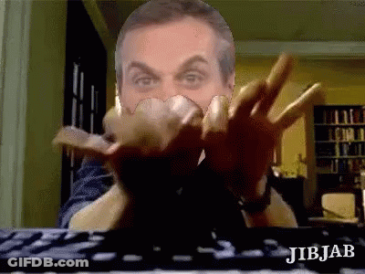 Man Behind Keyboard Saying Jibjab GIF