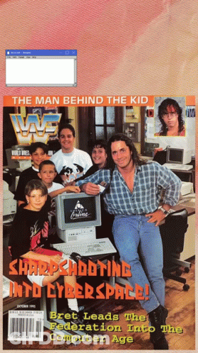 Man Behind Kid On Magazine Cover GIF
