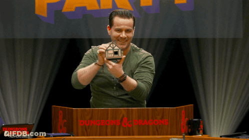 Man Behind Podium Saying Dungeons And Dragons GIF