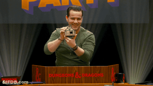 Man Behind Podium Saying Dungeons And Dragons GIF