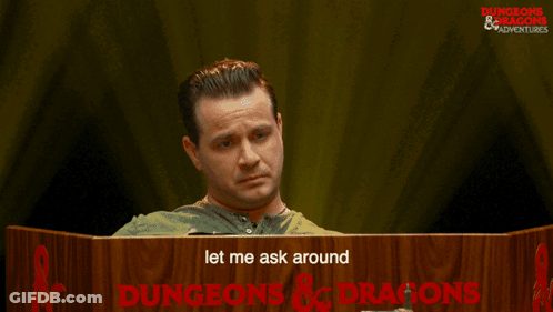 Man Behind Podium Saying Dungeons & Dragons GIF