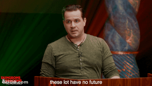 Man Behind Podium Saying Dungeons & Dragons GIF