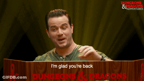 Man Behind Podium Saying Dungeons & Dragons GIF