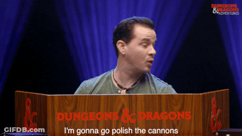 Man Behind Podium Saying Dungeons & Dragons GIF