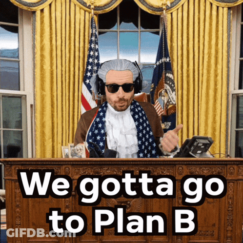 Man Behind Podium We Gotta Go To Plan B GIF