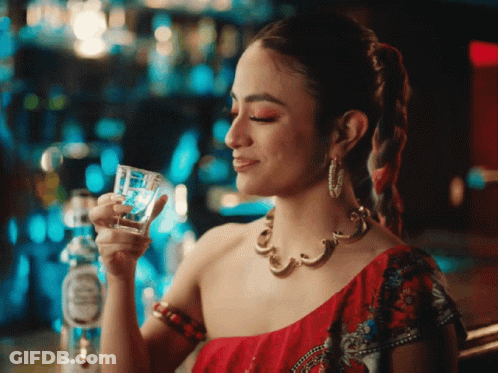 Man Behind Tequila Bottle GIF