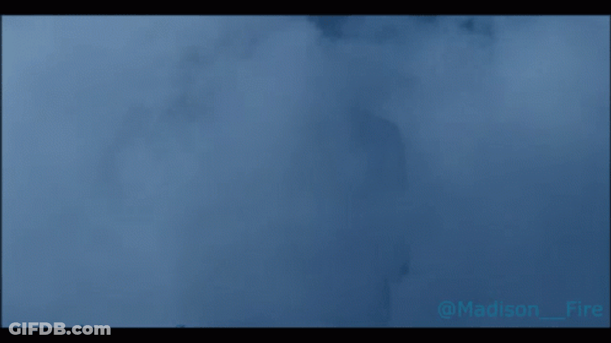 Man Behind The Mist Standing GIF
