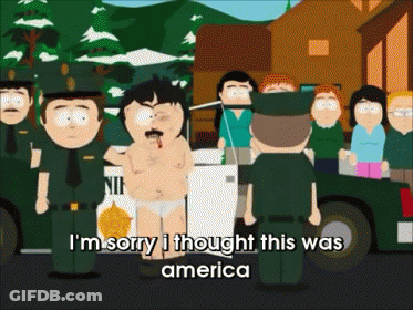 Man Being Arrested Saying Sorry I Thought This Was America GIF