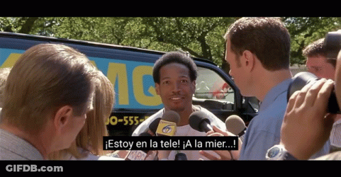 Man Being Interviewed In Front Of Van 555 GIF