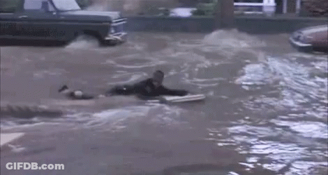 Man Being Pulled Out Of Water GIF