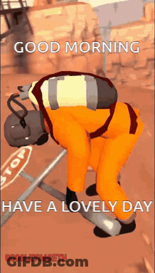 Man Bending Over Good Morning Have A Lovely Day GIF