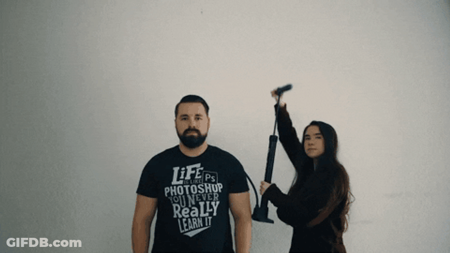 Man Big Head Pumping The Air GIF
