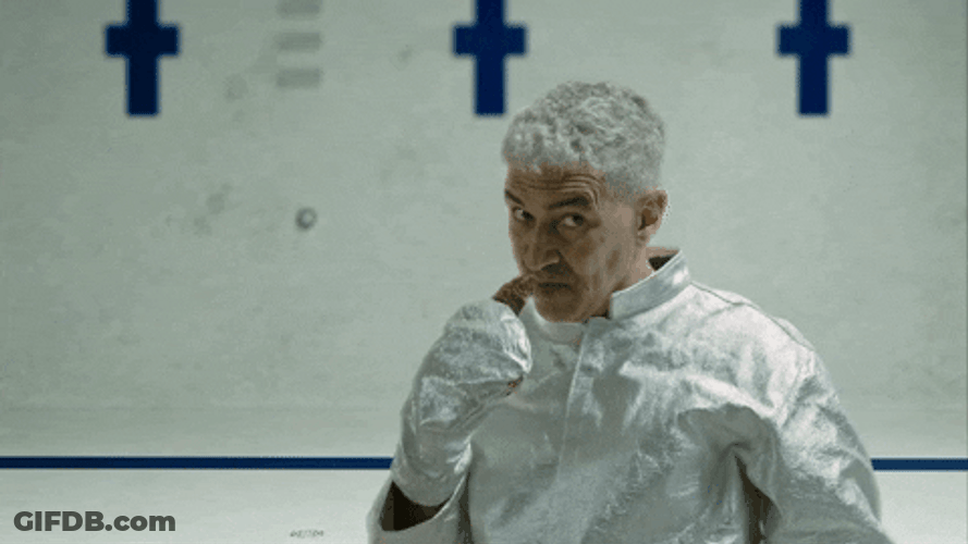 Man Bites His Food GIF