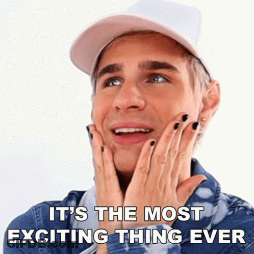 Man Black Nail Polish Smiling Most Exciting Ever GIF
