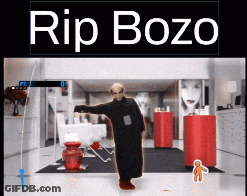 Man Black Red Rip Bozo Rest In Piss GIF