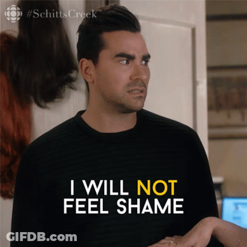 Man Black Shirt I Will Not Feel Shame GIF