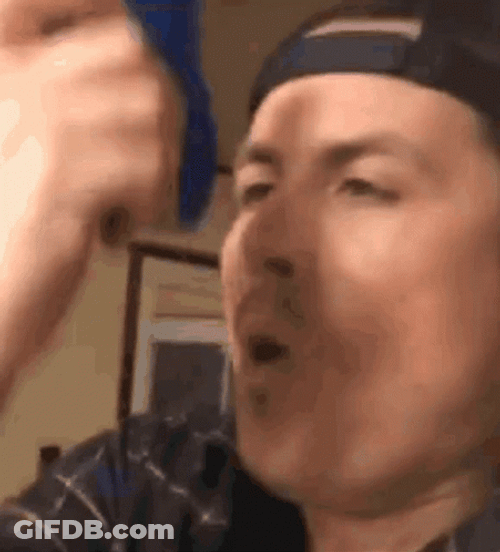 Man Blow His Nintendo Tape GIF