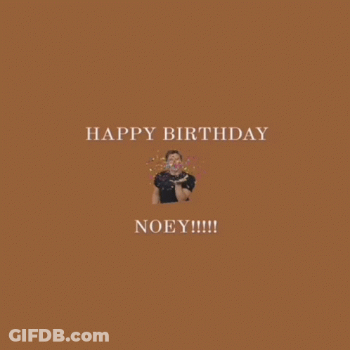 Man Blowing Confetti Happy Birthday Noey GIF
