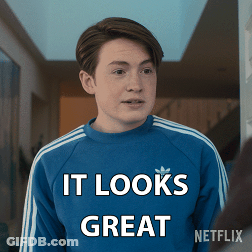 Man Blue Adidas Sweater Says It Looks Great GIF