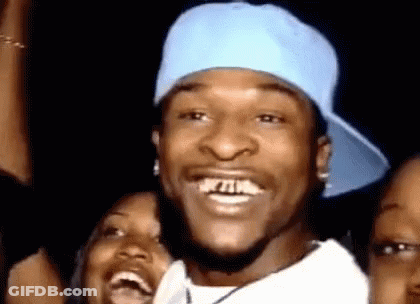 Man Blue Hat White Shirt Laughing With Two Women GIF