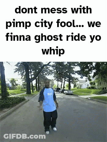 Man Blue Shirt Dont Mess With Pimp City GIF