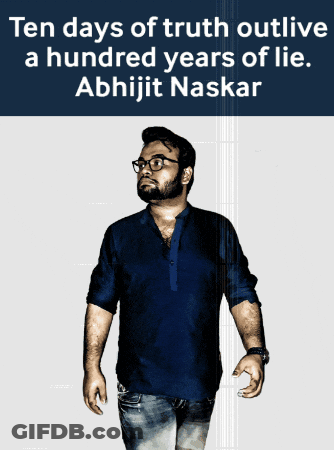 Man Blue Shirt Ten Days Of Truth Outlive GIF