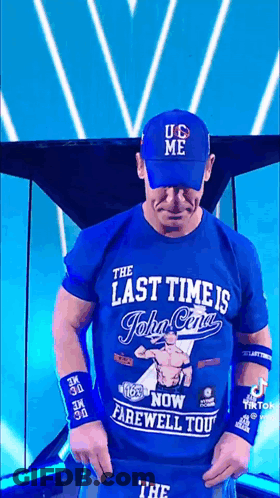 Man Blue Shirt The Last Time Is John Cena GIF