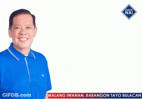 Man Blue Shirt Walang Iwanan Babangon Tayo Bulacan GIF