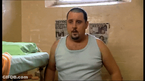 Man Blue Tank Top They're Not Guilty Poster GIF