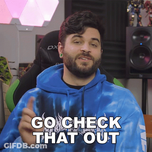 Man Blue Tie-Dye Hoodie Thumbs Up Go Check That Out GIF