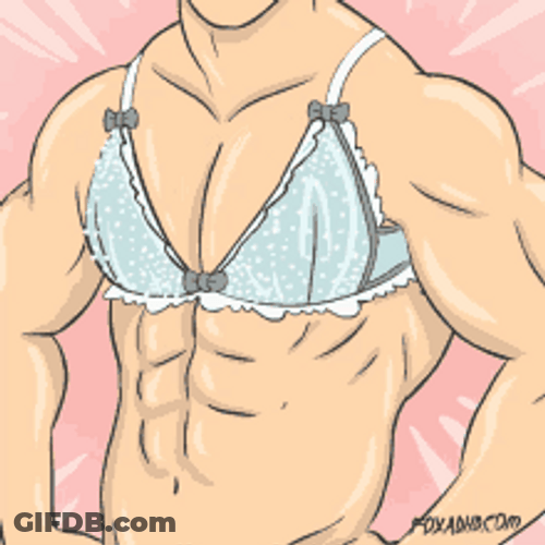 Man Boobs Lingerie Cleavage Animation GIF