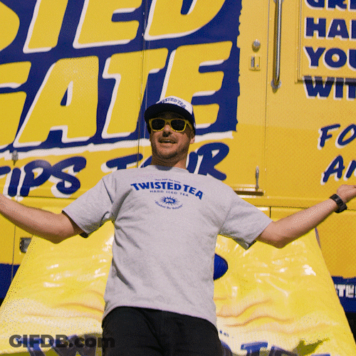 Man Bouncing Twisted Tea GIF