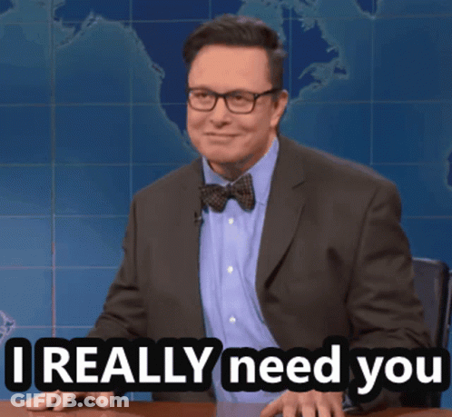 Man Bow Tie Sign I Really Need You GIF