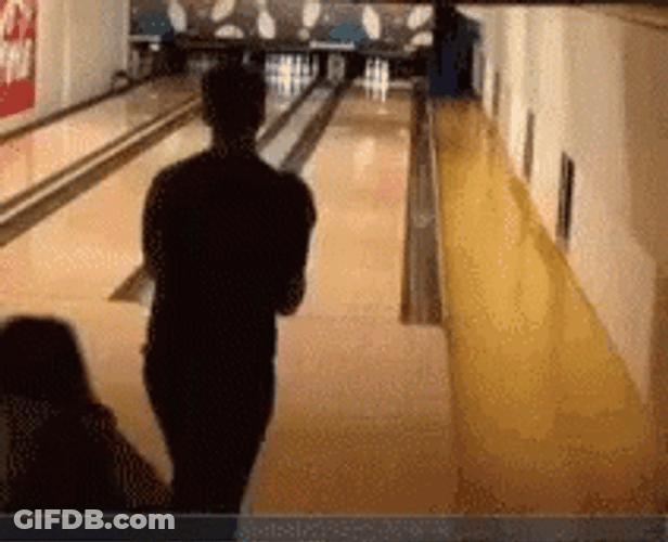 Man Bowling Alley Memorable Moment GIF