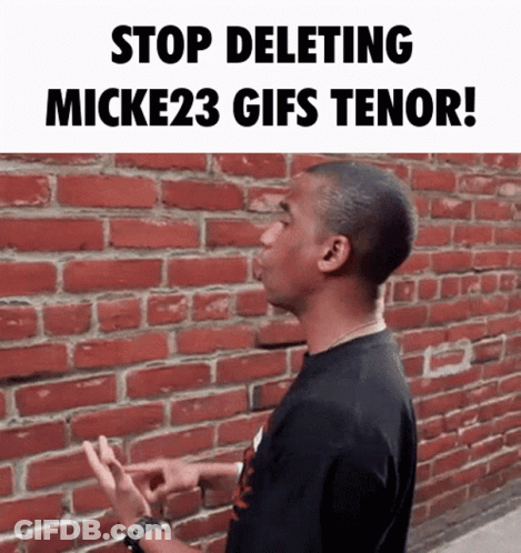 Man Brick Wall Stop Deleting Mickey23 Gifs Tenor GIF