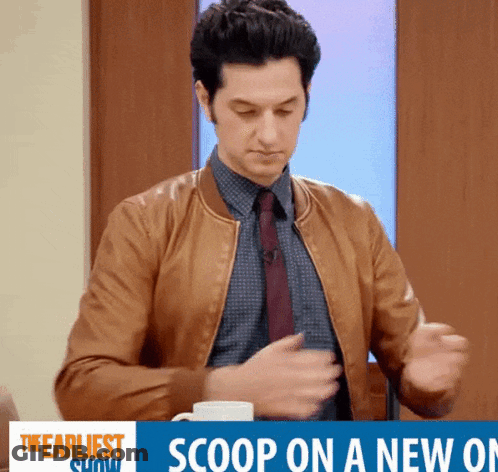 Man Brown Jacket Tie Scoop On New One GIF