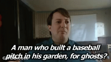 Man Built Baseball Pitch For Ghosts GIF