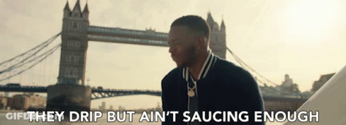 Man By Bridge They Drip But Ain't Saucing Enough GIF