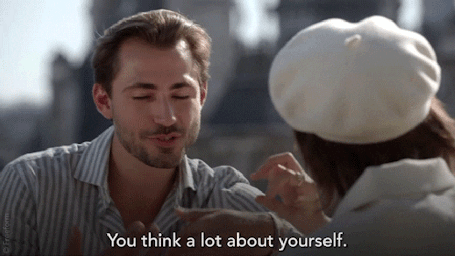 Man Called Out Woman You Think About Yourself GIF