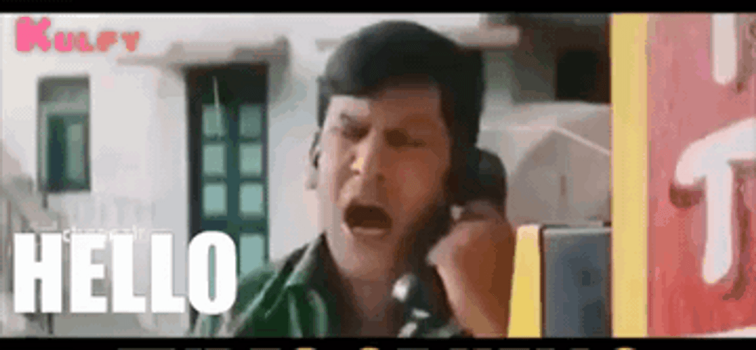 Man Calling From Payphone Hello Meme GIF