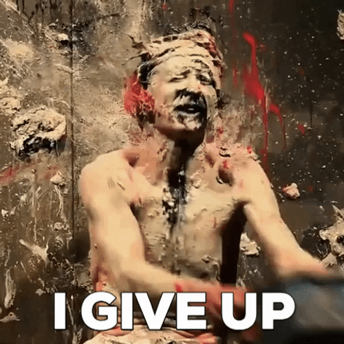 Man Cancels Finishing The Task And Gives Up GIF