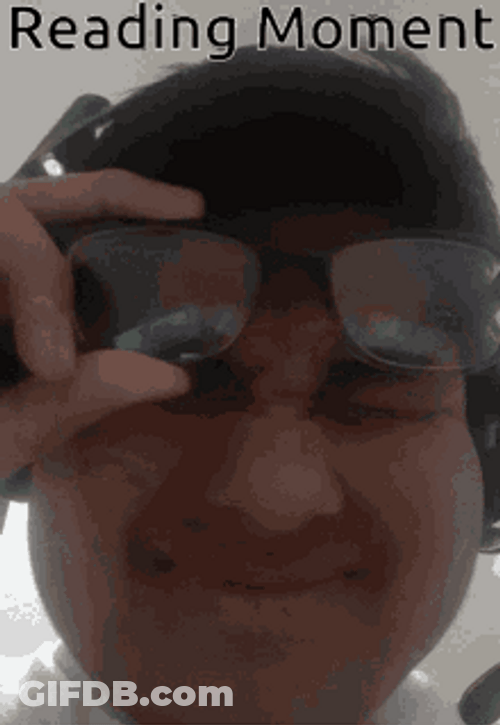 Man Cant Clearly See Reading Moment GIF