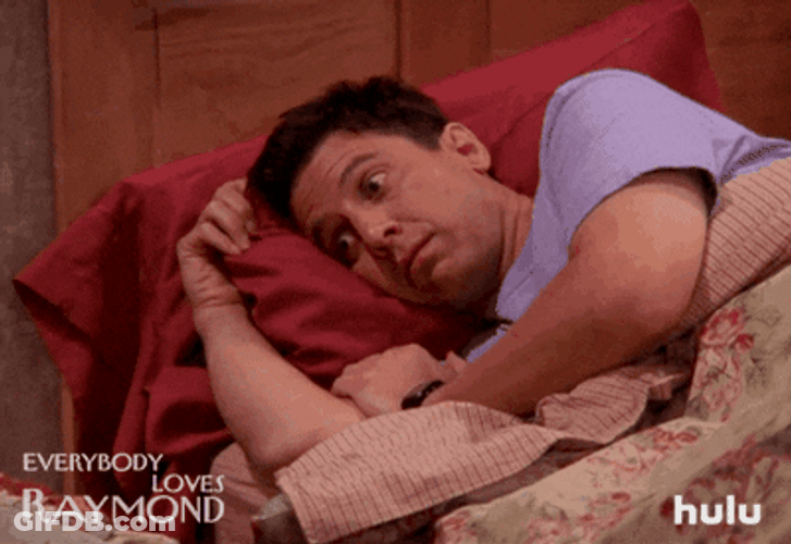 Man Cant Sleep Wide Awake GIF
