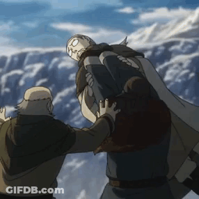 Man Carrying Another Man On Shoulders Cartoon GIF